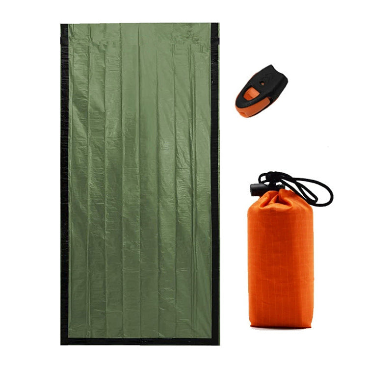 Custom Army Green Cold-Proof Thermal Insulation Emergency Sleeping Bag, Camping Emergency Equipment Waterproof Emergency Sleeping Bag