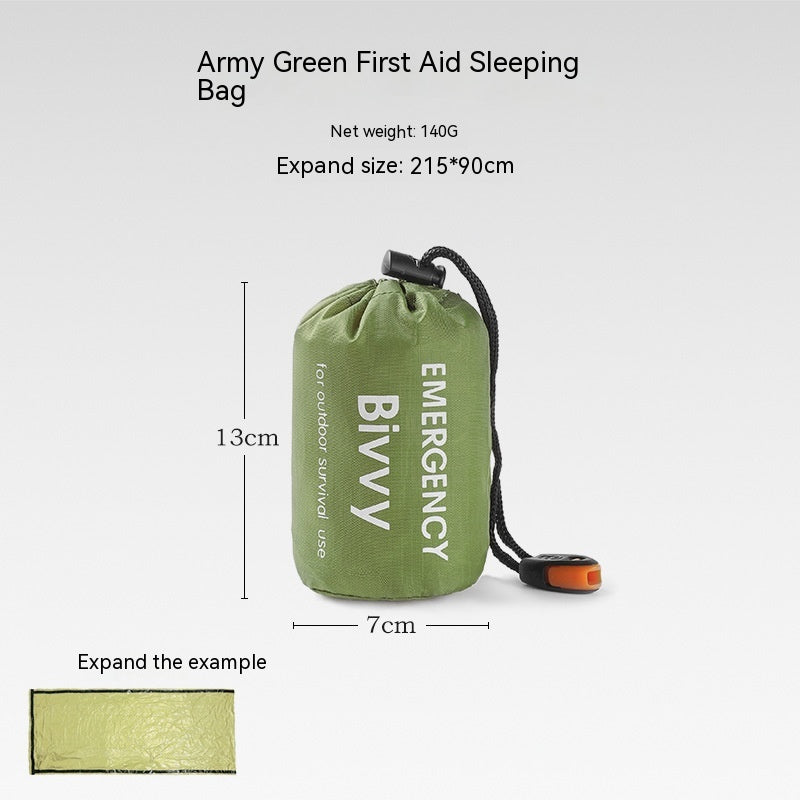 Portable Outdoor Disaster Relief Tent Camping Temporary Simple Sleeping Bag Warm Emergency Blanket