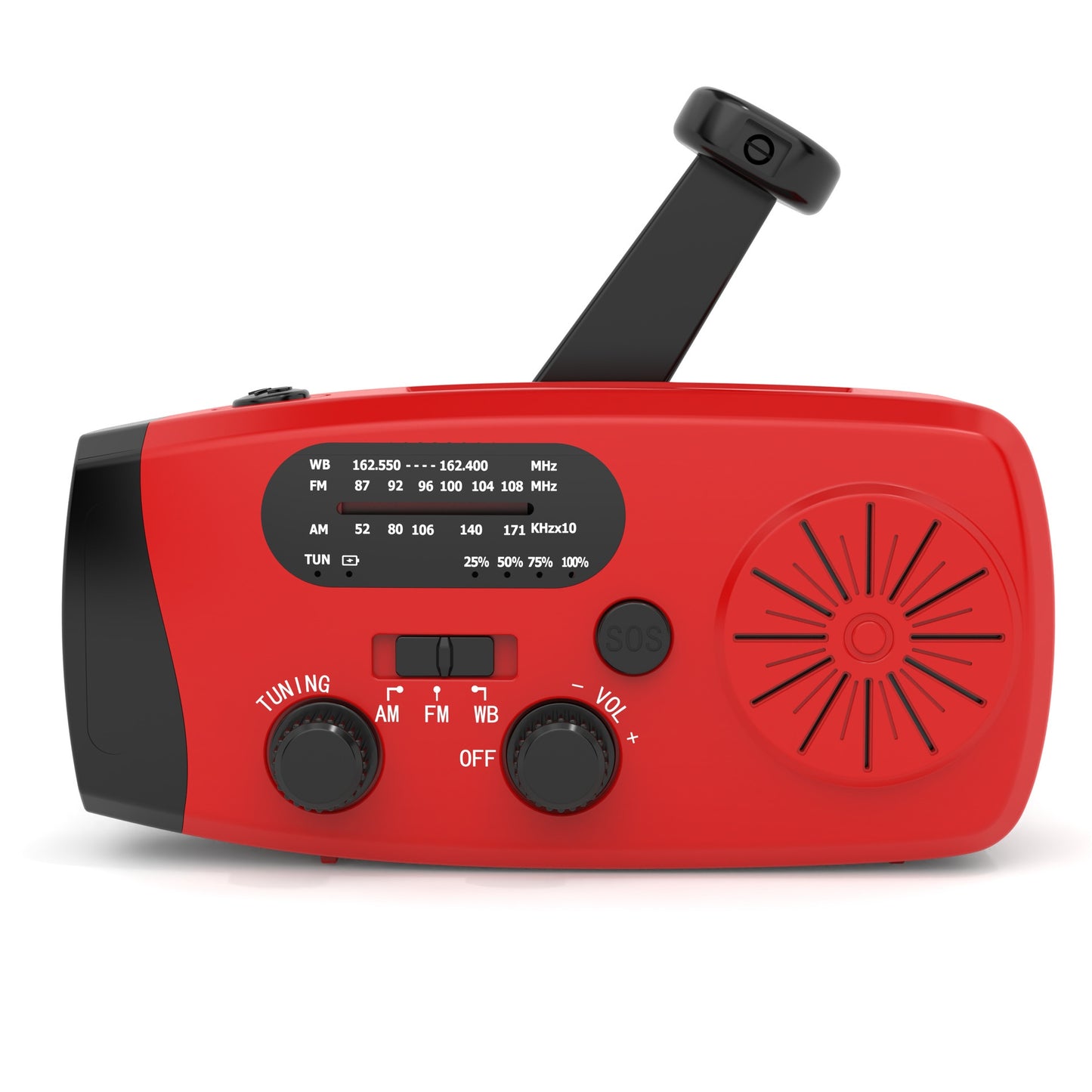 Multi Functional Solar Powered Portable Emergency Radio